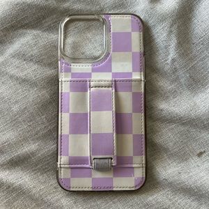 Walli iPhone 12/13 Pro Max Purple Checkered Phone Case